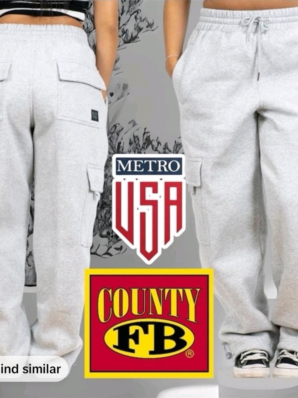 Metro USA Women's Light Gray Cargo Joggers-New No Tags